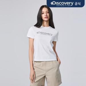 [디스커버리] 여성 프레시벤트 로건 반팔티셔츠 (WHITE) DWRS72063-WHS
