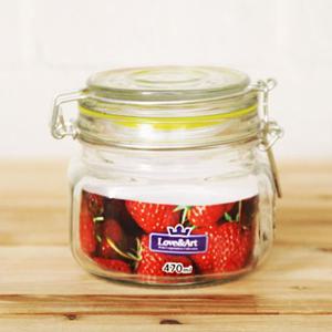 러브앤아트 유리 밀폐용기 470ml