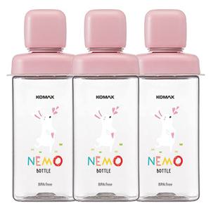 코멕스 네모물병 핑크토끼 430ml X 3개
