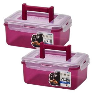 코멕스 뚜껑이 더 튼튼해진 김치통 마젠타 2L X 2개