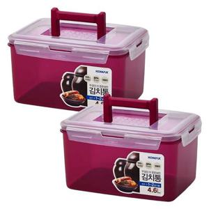 코멕스 뚜껑이 더 튼튼해진 김치통 마젠타 4.6L X 2개