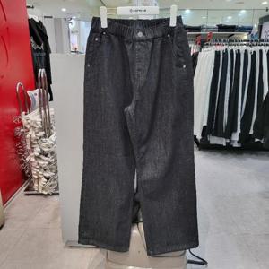 에어워크주니어 sh06 블랙 세미와이드핏 데님팬츠 R261B3105A