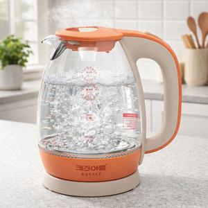 키친아트 라팔 블라썸 1.7L 무선 유리 전기주전자 KAEK-C17