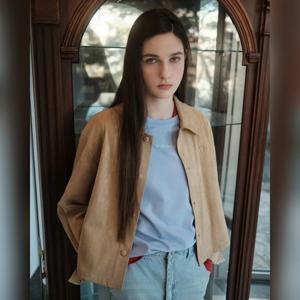 플라스틱아일랜드  (PS7CH301) BEIGE 실켓터치 자수포인트 티셔츠