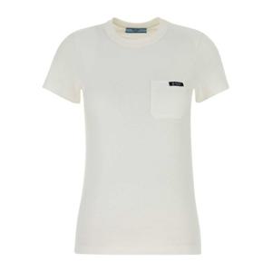 프라다 코튼 라운드넥 반팔 티셔츠 3573BSOOO18ZE F0009 BIANCO