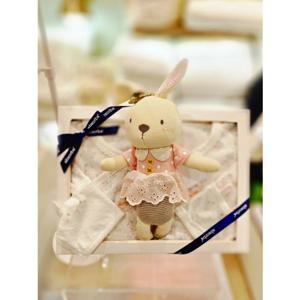 [압소바] 꽃토끼 뱀부 배냇저고리 슈트 인형 3종세트 26년봄신상 (A1A10119G) A1A10119