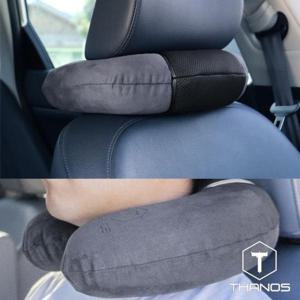 목쿠션 타노스 스웨이드 메모리폼 U자형 메쉬 목베게_그레이