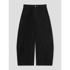 (356321WM95) [에잇세컨즈] 커브드 코튼 슬랙스  블랙