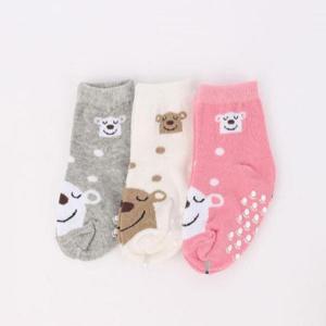 베이비 1살 2살 3살 곰돌이 미끄럼방지 양말 5켤레