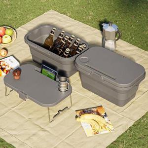 캠핑바스켓 접이식 피크닉 바스켓 테이블 바구니 정리