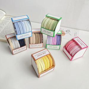 진주 레인보우 마카롱 헤어 머리 끈(5P 1set)