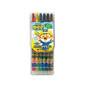 미술용품 지구 뽀로로 색연필 6색 (샤프식)