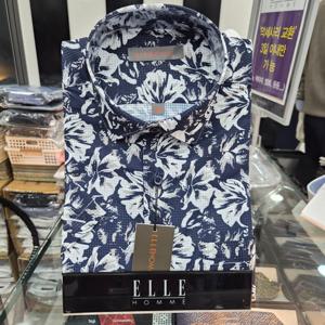 [엘르옴므]엘르옴므 남성반팔셔츠 쿨도트 프린트EBFHR1221