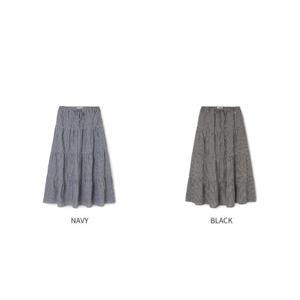 [후아유] Check Long Tiered Skirt (WHWHG2441F) WHWHG2441F