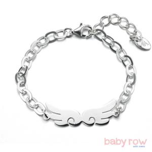 [베이비로우]날개 실버 미아방지 팔찌_RSB0008