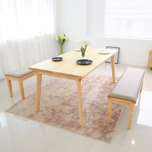 케미에르 바닐라 6인용 원목식탁SET(벤치형) KFS-604BB