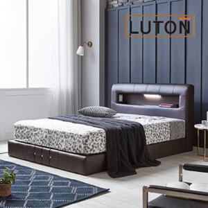 루튼 LED 통판형 가죽침대 수퍼싱글 프레임