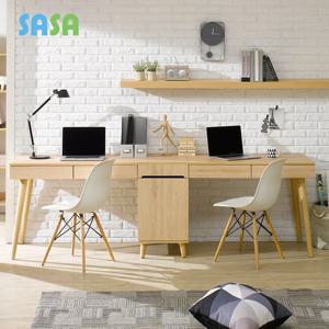 사사가구 캐슬 2인용책상 도어수납형