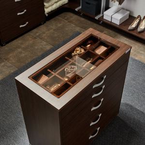 윤성디자인 월넛 아일랜드 서랍장