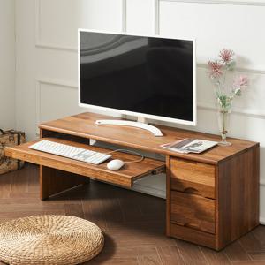 멀바우 원목 좌식 게임용 컴퓨터 작은 1인 책상 1050