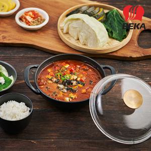 [베카][냄비증정] 시즈닝 무쇠 알라딘팟 18cm+유리뚜껑