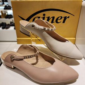 [바이네르] 바이네르044A 여성 뮬 샌들 아이보리 핑크 044A