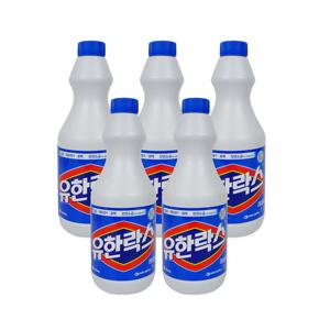 유한락스 1L(레귤러)-5개 살균 표백제 찌든때 묵은때 화장실청소