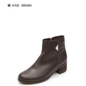 [금강 구두] 랜드로바 르느와르 여성 삼각 포인트 장식 경량 앵클부츠 RENBOC3920K1(5cm) RENBOC3920K1