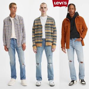 리바이스 17187324 남자 501 오리지널 핏 버튼 플라이 청바지