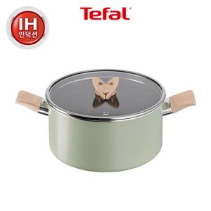 테팔 인덕션 티타늄1X 블라썸 민트 양수냄비 24cm