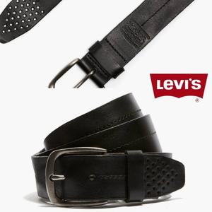 리바이스 876180008 남자 천공 풀 그레인 가죽 벨트