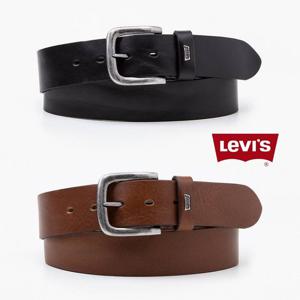 리바이스 D55730001 남자 모던 카바존 메탈 풀 그레인 가죽 벨트