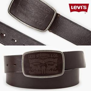 리바이스 D79730001 남자 TWO HORSE 플라크 풀 그레인 가죽 벨트