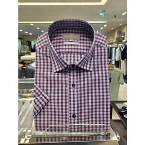 [카운테스마라 와이셔츠] 중슬림 런던스트라이프 스트레치 반팔남방셔츠 (CDHW2C6354B0) CDHW2C6354