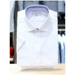 [카운테스마라 와이셔츠] 슬림핏 도비면혼방 반팔셔츠 CDHW2B1267A0 CDHW2B1267