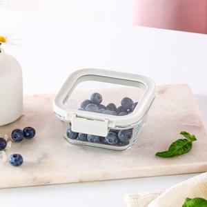 네오플램 코모도 내열유리 정사각 밀폐용기 320ml