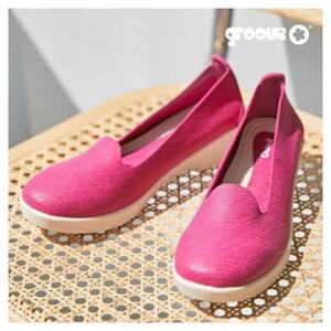 [그루브]SUNNY 여성 스킨 핏 컴포트 슬립온 로퍼 핑크 H0308052MA-W 4CM