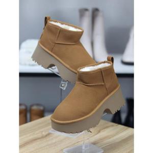 바이로쏘 세이브존06 스웨이드 털안감 청키 통굽 6cm 앵클부츠 (BY)24S12223AH2