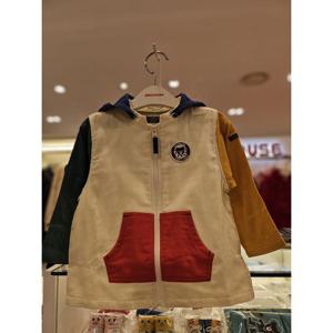 [미키하우스10] 16N200401 DB 블럭 거즈 후드 점퍼 면점퍼 여름점퍼