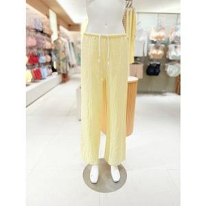 [바바라] 25년 SS 독일직수입 고급원단 구김안가는 노랑체크 여자파자마 바지 GWP1244S