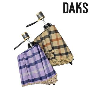 [닥스(우양산)]여성 체크 패턴 자외선차단 수동 양산  더블얀1 PCR001