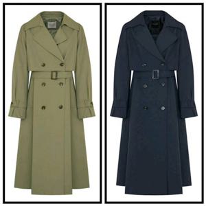 [케네스레이디] 더블버튼 롱 벨티드 트렌치코트 (EWTCOI0104) EWTCOI0104