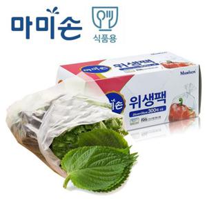 마미손 일회용 비닐봉투 위생백 6호 300매 중25x35 주방잡화 음식밀폐 수분증발방지 비닐봉지 포장비닐 음