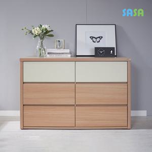 (E)데코라인 두툼 1200 3단 와이드서랍장