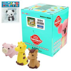 퍼즐 지우개 완구 벌크 동물원 (60개입) 학생지우개 문구 학용품 사무용품 지우개