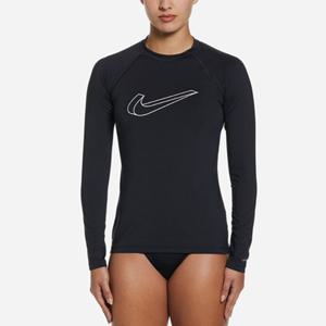 [나이키스윔] 나이키스윔 NESSD426-001 여성 입체 스우시 롱 슬리브 하이드로가드 블랙 - 래쉬가드 NIKED315