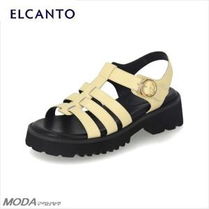 [엘칸토]경량 쿠션 청키 스트렙 여성 샌들 1XWW55X_GN