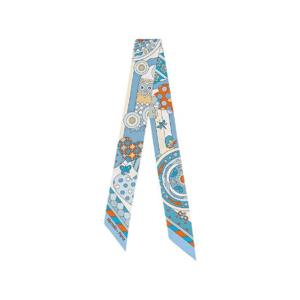 에르메스 레 뮤르뮤르 드 라 포레 트윌리 블루 진 오랑쥬 크렘 H063005S06