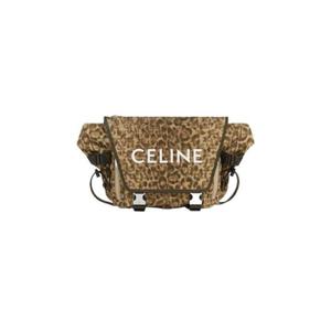 셀린느 프린트 트리옴페 텍스타일 미디움 메신저백 레오파드 198692FSH-19LK