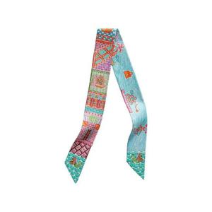 에르메스 슈퍼 실크 퀘스트 트윌리 로즈 뜌르꼬아즈 오랑쥬 H064011S07